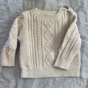 Women's Cream Cable Knit Sweater